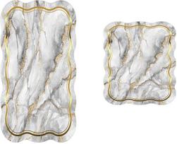 Foutastic 21018915GR komplektas, 2 vnt., 100 x 60 cm, pilkas/auksinis
