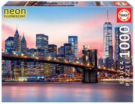 Educa Brooklyn Bridge Neon 111348, 48 x 68 cm, 1000 det.