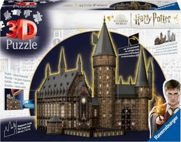 ravensburger 3d puzzle - Ravensburger Hogwarts Castle - The Great Hall Night Edition 11550, 540 det. - 1 nuotrauka