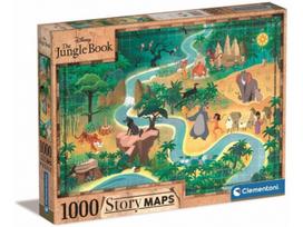 Clementoni Story Maps The Jungle Book 39816, 50 x 70 cm, 1000 det.