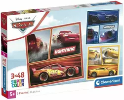 Clementoni Cars 25305, 3 x 48 det.