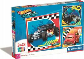 Clementoni Hot Wheels 25313, 3 x 48 det.
