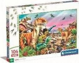 Clementoni Super Land Of Dinosaurus 25779, 33.5 x 48.5 cm, 104 det.
