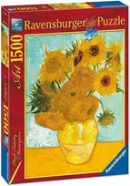 puzzle 1500 - Ravensburger Sunflowers, 80 x 60 cm, 1500 det. - 1 nuotrauka