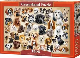 puzzle 1500 - Castorland Collage With Dogs 151943, 1500 det. - 1 nuotrauka