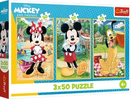 Trefl Disney Mouse On Holiday 34881, 3 x 50 det.