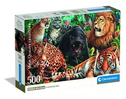 Clementoni Wild Cats 35584, 49 x 36 cm, 500 det.