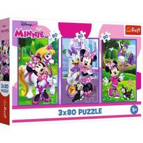 Trefl Disney Minnie ir draugai 34889, 3 x 80 det.