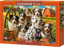 Castorland Happy Dogs In The Countryside, 1000 det.