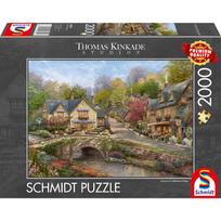 Schmidt Spiele Thomas Kinkade Studios Summer in Cobblestone Village, 2000 det.