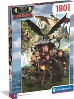 Clementoni Super Dragons 29793, 48.5 x 33.5 cm, 180 det.