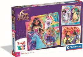 vienaragis delione - Clementoni Unicorn Academy 25325, 3 x 48 det. - 1 nuotrauka