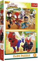Trefl Marvel Spidey And The Dinosaurs 34432, 2 x 24 det.