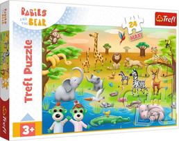 Trefl Safari Babies And The Bear 14373, 40 x 60 cm, 24 det.