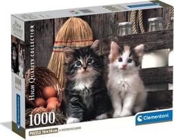 clementoni puzzle 1000 - Clementoni Compact Lovy Kittens 39943, 50 x 70 cm, 1000 det. - 1 nuotrauka