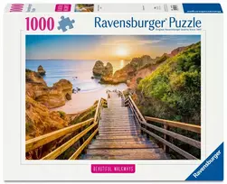 ravensburger puzzle 1000 - Ravensburger Beautiful Walkways Stairway to Camilo Beach, 1000 det. - 1 nuotrauka