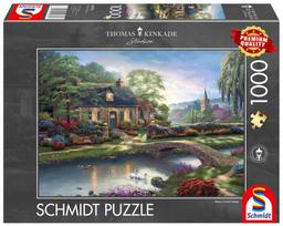 Schmidt Spiele Thomas Kinkade Studios Stoney Creek Cottage 59775, 1000 det.