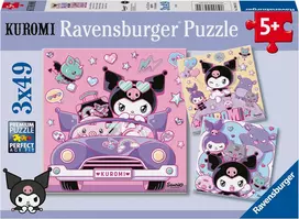 Ravensburger Hello Kitty Kuromi On Tour, 3 x 49 det.