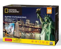 3d delione - CubicFun National Geographic 3D dėlionė Empire State Building, 66 det. - 1 nuotrauka