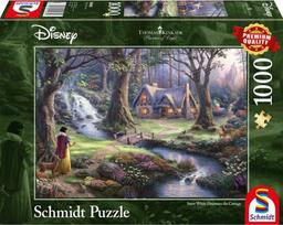 puzzle deliones 1000 - Schmidt Spiele Thomas Kinkade Disney Snow White 59485, 1000 det. - 1 nuotrauka