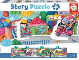 Educa Story Puzzle Vehicles in the City 80-18901, 26 det.