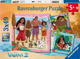ravensburger disney puzzle - Ravensburger Disney Vaiana 2 12004102, 3 x 49 det. - 1 nuotrauka