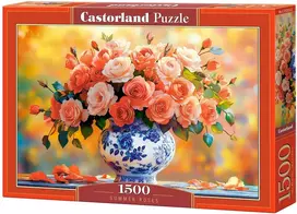 puzzle 1500 - Castorland Summer Roses 152315, 47 x 68 cm, 1500 det. - 1 nuotrauka
