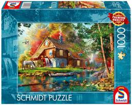Schmidt Watermill In Autumn, 49.3 x 69.3 cm, 1000 det.