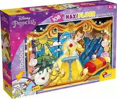 Lisciani Maxi Floor Disney Princess Double-Face 304-91775, 70 x 50 cm, 108 det.