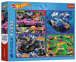 Trefl Hot Wheels 13312, 4 x 250 det.