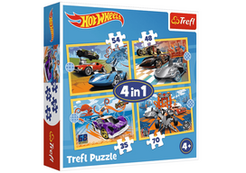 hot wheels rinkinys - Trefl Hot Wheels 34627, 4 x det. - 1 nuotrauka