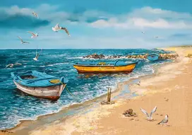 puzzle castorland - Castorland Morning at the Seaside B-53919, 500 det. - 1 nuotrauka