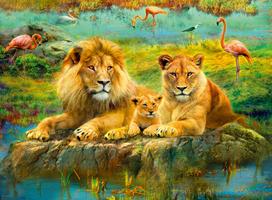 Ravensburger Lions In The Savanna, 49 x 36 cm, 500 det.