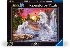 Ravensburger Glow In The Dark Unicorns At The River, 500 det.