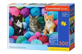 puzzle castorland - Castorland Kittens in Yarn 030477, 300 det. - 1 nuotrauka