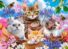 Castorland Kittens In Flowers 070107, 70 det.
