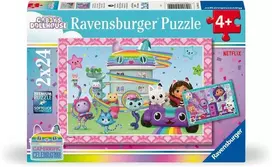gabbys dollhouse - Ravensburger Gabby's Dollhouse 12004112, 2 x 24 det. - 1 nuotrauka
