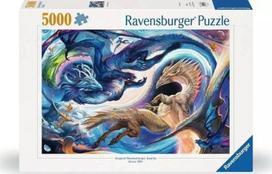 delione 5000 - Ravensburger Dragon Day And Night, 101 x 153 cm, 4000 det. - 1 nuotrauka