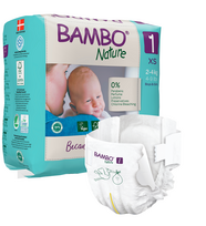 ekologiskos sauskelnes -  BAMBO ekologiškos sauskelnės NATURE 1, 2–4 kg, 22 vnt. - 2 nuotrauka
