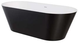 Vonia, laisvai pastatoma Besco Deeva Black&White, 170 cm x 80 cm x 58 cm, ovalas, balta sp./juoda sp.