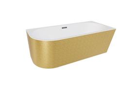 Vonia, laisvai pastatoma Besco Zoya Glam, 150 cm x 75 cm x 58 cm, kampinė, aukso sp./grafito sp.