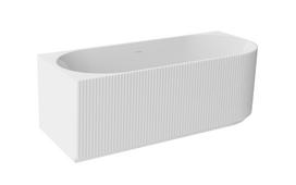 Vonia, laisvai pastatoma Besco Denaya, 150 cm x 75 cm x 58 cm, kampinė, balta sp./juoda sp.
