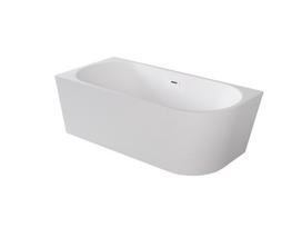 Vonia, laisvai pastatoma Besco Zoya, 150 cm x 75 cm x 58 cm, kampinė, balta sp./chromo sp.