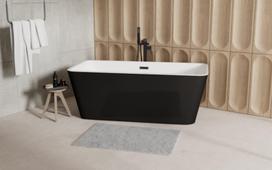 Vonia, laisvai pastatoma Besco Evita, 160 cm x 80 cm x 58 cm, stačiakampis, juoda sp.