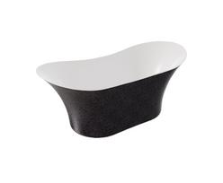 Vonia, laisvai pastatoma Besco Amber Glam, 170 cm x 80 cm x 72 cm, ovalas, grafito sp.