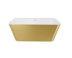 Vonia, laisvai pastatoma Besco Varya Glam, 150 cm x 75 cm x 58 cm, stačiakampis, aukso sp.