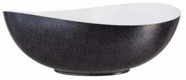 Vonia su sienele, laisvai pastatoma Besco Siya Glam 172, 172 cm x 100 cm x 63 cm, ovalas, grafito sp.