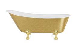 Vonia, laisvai pastatoma Besco Olaya Glam, 160 cm x 68 cm x 68 cm, ovalas, aukso sp.