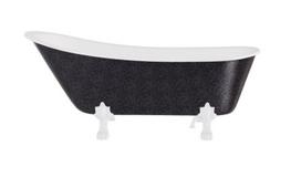 Vonia, laisvai pastatoma Besco Olaya Glam, 160 cm x 68 cm x 68 cm, ovalas, balta sp./grafito sp.