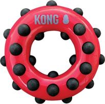 KONG Dotz Circle 16 cm, juodas/raudonas (Black/Red)